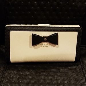 Kate Spade Cream with Black Trim Wallet